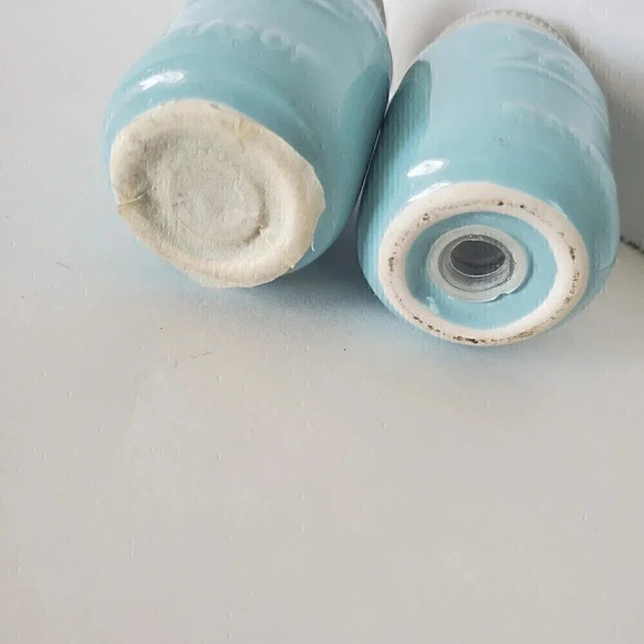 Vintage MASON JAR Salt & Pepper Shakers Baby Robin's Egg Blue Spring‎ Pastel - Picture 6 of 6